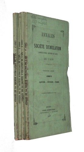 Annales de la Société d'émulation de l'Ain (20e année) (4 volumes)