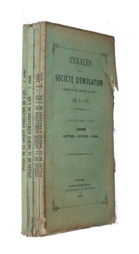 Annales de la Société d'émulation de l'Ain (19e année) (4 volumes)