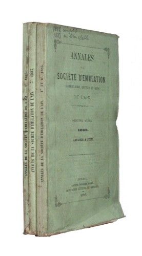 Annales de la Société d'émulation de l'Ain (16e année) (3 volumes)