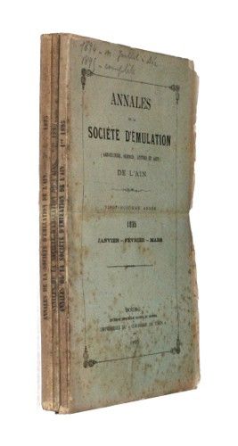 Annales de la Société d'émulation de l'Ain (28e année) (3 volumes)