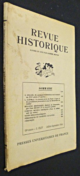 Revue historique tome CXCIV juillet-septembre 1944