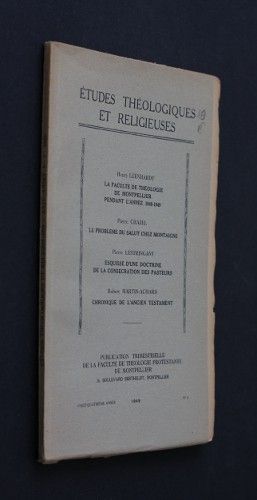 Etudes théologiques et religieuses n°2 (1949, 24e année)