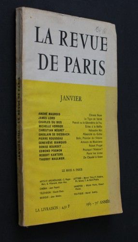 La revue de Paris, janvier 1963 (70e année)