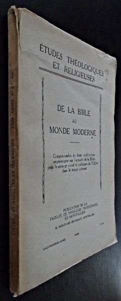 De la Bible au monde moderne