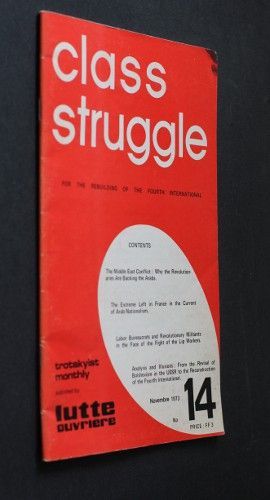 Class struggle (for the rebuilgond of the fourth international) / Lutte de classe (pour la reconstruction de la quatrième internationale) n°14 (novembre 1973)