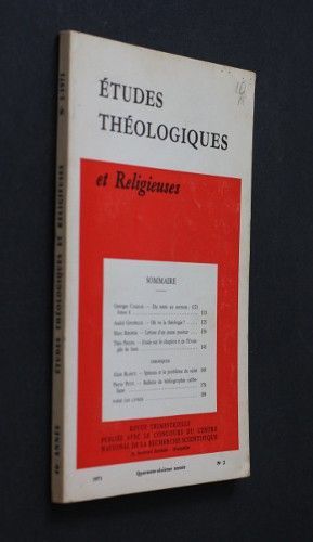 Etudes théologiques et religieuses n°2 (1971)