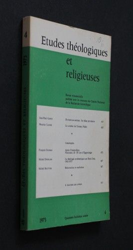 Etudes théologiques et religieuses n°4 (1973)