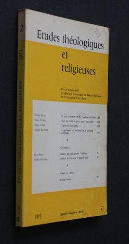 Etudes théologiques et religieuses n°2 année 1973