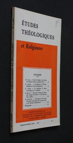 Etudes théologiques et religieuses n°2 année 1967