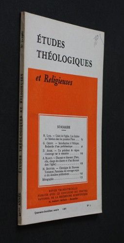Etudes théologiques et religieuses n°2 année 1967