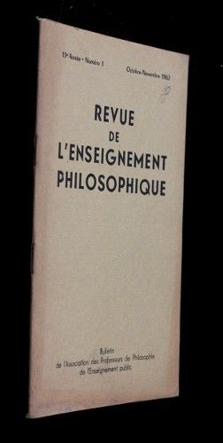 Revue de l'enseignement philosophique, 13e année, n°1 (octobre-novembe 1962)