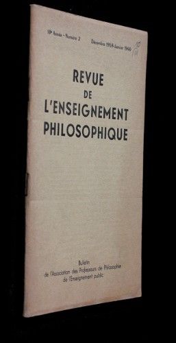 Revue de l'enseignement philosophique, 10e année, n°2 (décembre 1959-janvier 1960)