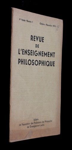 Revue de l'enseignement philosophique, 6e année, n°1 (octobre-novembre 1955)