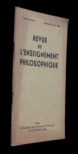 Revue de l'enseignement philosophique, 7e année, n°1 (octobre-novembre 1956)