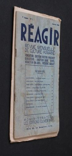 Réagir, 7e année, n°1 (janvier 1940)