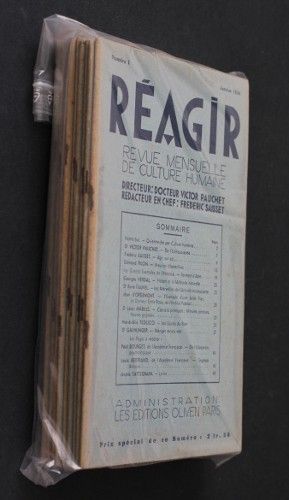 Réagir, revue mensuelle de culture humaine, 10 numéros, 1934
