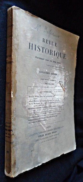 Revue historique, douxième année