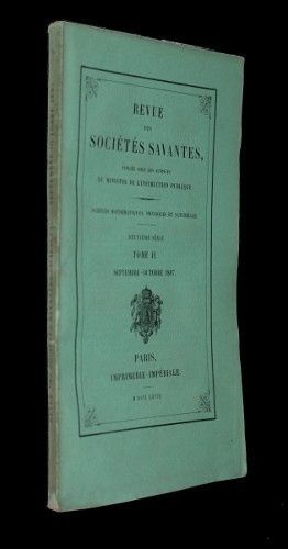 Revue des sociétés savantes, 2e série, tome II, septembre-octobre 1867