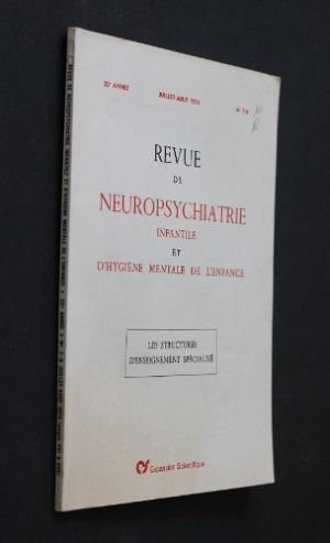 Revue de neuropsychiatrie infantile et d'hygiène mentale de l'enfance, n°7-8, juillet-août 1974 (22e année)