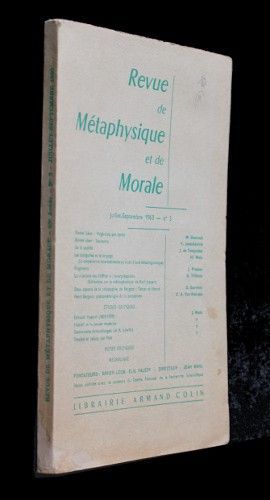 Revue métaphysique et de morale, juillet-septembre 1960, n°3 
