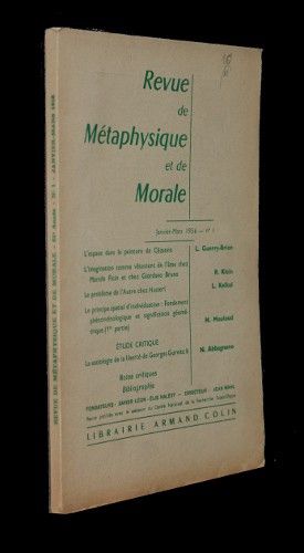 Revue métaphysique et de morale, janvier-mars 1956, n°1