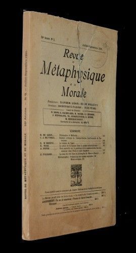Revue métaphysique et de morale, juillet-septembre 1951, n°3 (56e année) 