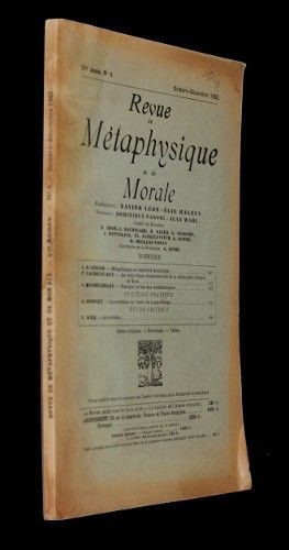 Revue métaphysique et de morale, octobre-décembre 1952, n°4 (57e année)