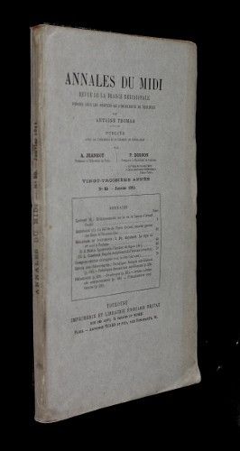 Annales du midi, revue de la France méridionale, n°89, janvier 1911 (23e année) 