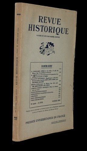 Revue historique, tome CCVII, avril-juin 1952 (76e année)