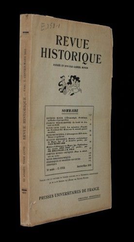 Revue historique, tome CCVII, janvier-mars 1952 (76e année) 