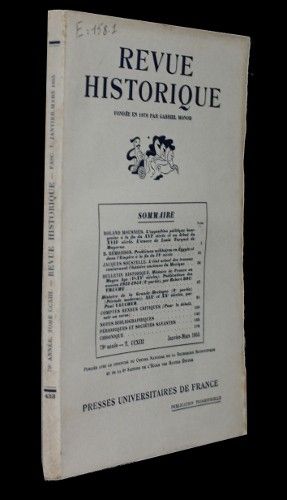 Revue historique, tome CCXIII, janvier-mars 1955 (79e année) 