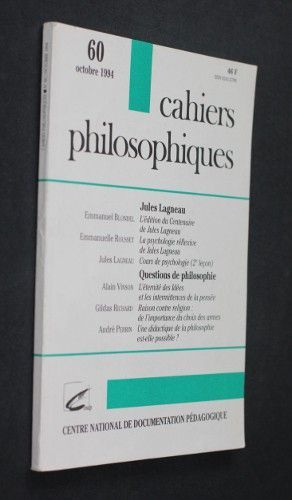 Cahiers philosophiques n°60, octobre 1994