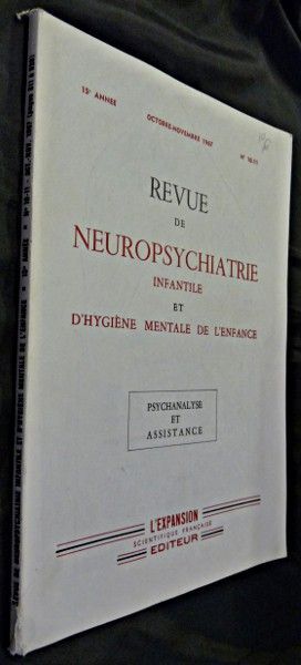 Revue de neuropsychiatrie infantile et d'hygiène mentale de l'enfance, octobre-novembre 1967
