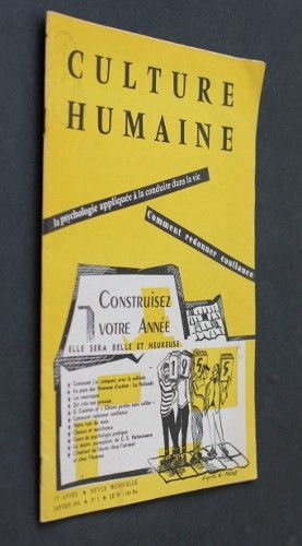 Culture humaine n°1, janvier 1955 (XVIIe année)