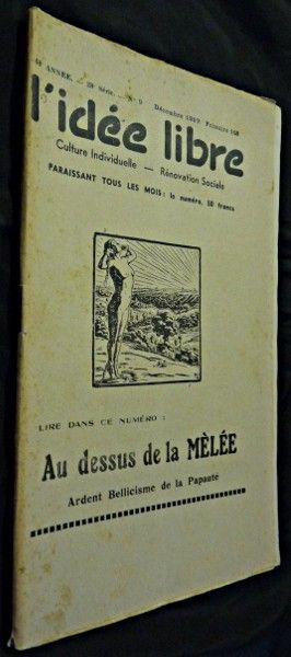 L'idée libre, Culture individuelle - Rénovation sociale, décembre 1959