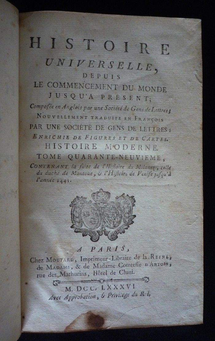 Histoire universelle depuis le commencement du monde jusqu'à présent, tome 89. Histoire moderne (tome 49)
