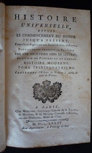 Histoire universelle depuis le commencement du monde jusqu'à présent, tome 74. Histoire moderne (tome 34)