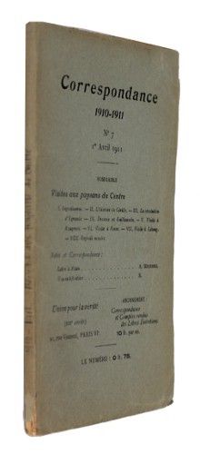 Correspondance 1910-1911, n°7 (1er avril 1911)