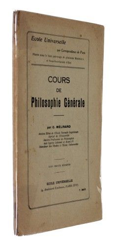 Cours de philosophie générale