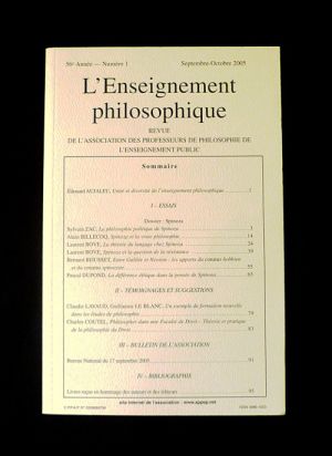 L'Enseignement philosophique, 56e Année, N°1