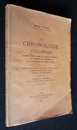 La Chronologie coloniale