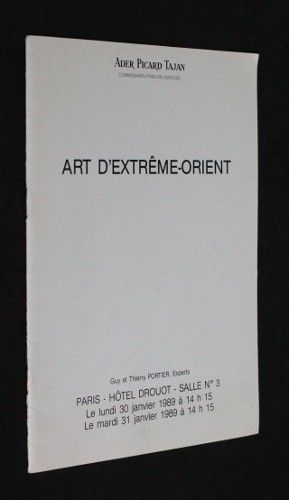 Art d'Extrême-Orient (vente aux enchères Ader Picard Tajan, 30 et 31 janvier 1989)