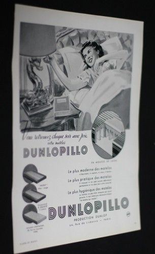 Deux publicités Dunlopillo
