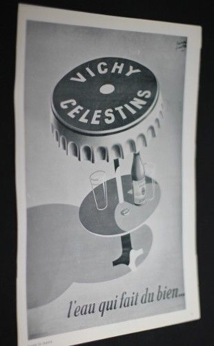 Cinq publicités : Nescafé, Vichy Celestins, Rocquefort, société Maggi, Lefèvre-Utile