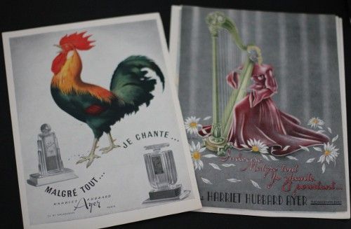 Quatre publicités pour les parfums Ayer