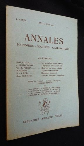 Annales : économies, sociétés, civilisations (avril-juin 1953)