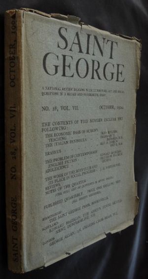 Saint George, a national review dealing with literature, art and sociale questions in a broad and progressive spirit