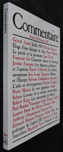 Commentaire numéro 145, printemps 2014