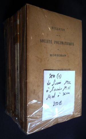Bulletin de la Société Polymathique du Morbihan (14 volumes, 1922-1935)