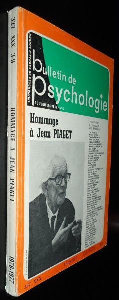 Bulletin de psychologie, 327, XXX 3-9, hommage à Jean Piaget